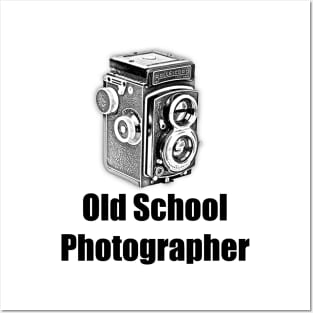 Old School Photographer - Black Font Posters and Art